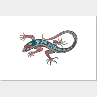 Patterned Lizard Posters and Art